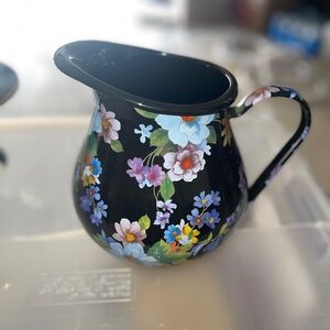 Mackenzie Childs black flower market jug